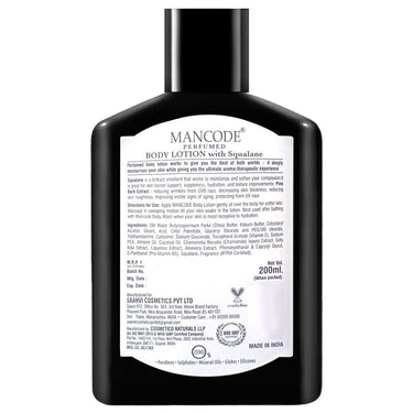 Mancode Luxure Body Lotion For Men 200ml | Easy Absorption | Nourishing Formulation | Hydrating Moisturization | Intense Care | Smooth Texture | Healthier Complexion | Elevates self-care.